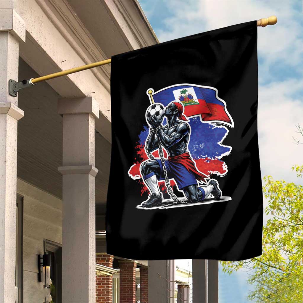 Proud Haiti Soccer Fan Garden Flag Ayiti Heritage Pride TS12 Print Your Wear