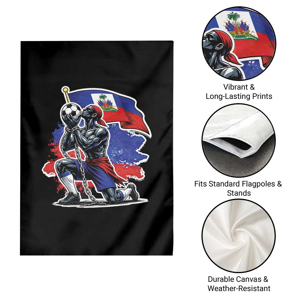 Proud Haiti Soccer Fan Garden Flag Ayiti Heritage Pride TS12 Print Your Wear