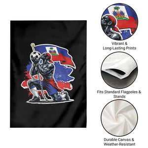 Proud Haiti Soccer Fan Garden Flag Ayiti Heritage Pride TS12 Print Your Wear