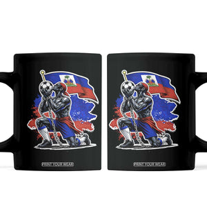Proud Haiti Soccer Fan Coffee Mug Ayiti Heritage Pride TS12 Black Print Your Wear