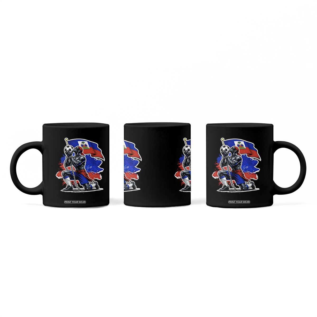 Proud Haiti Soccer Fan Coffee Mug Ayiti Heritage Pride TS12 Print Your Wear