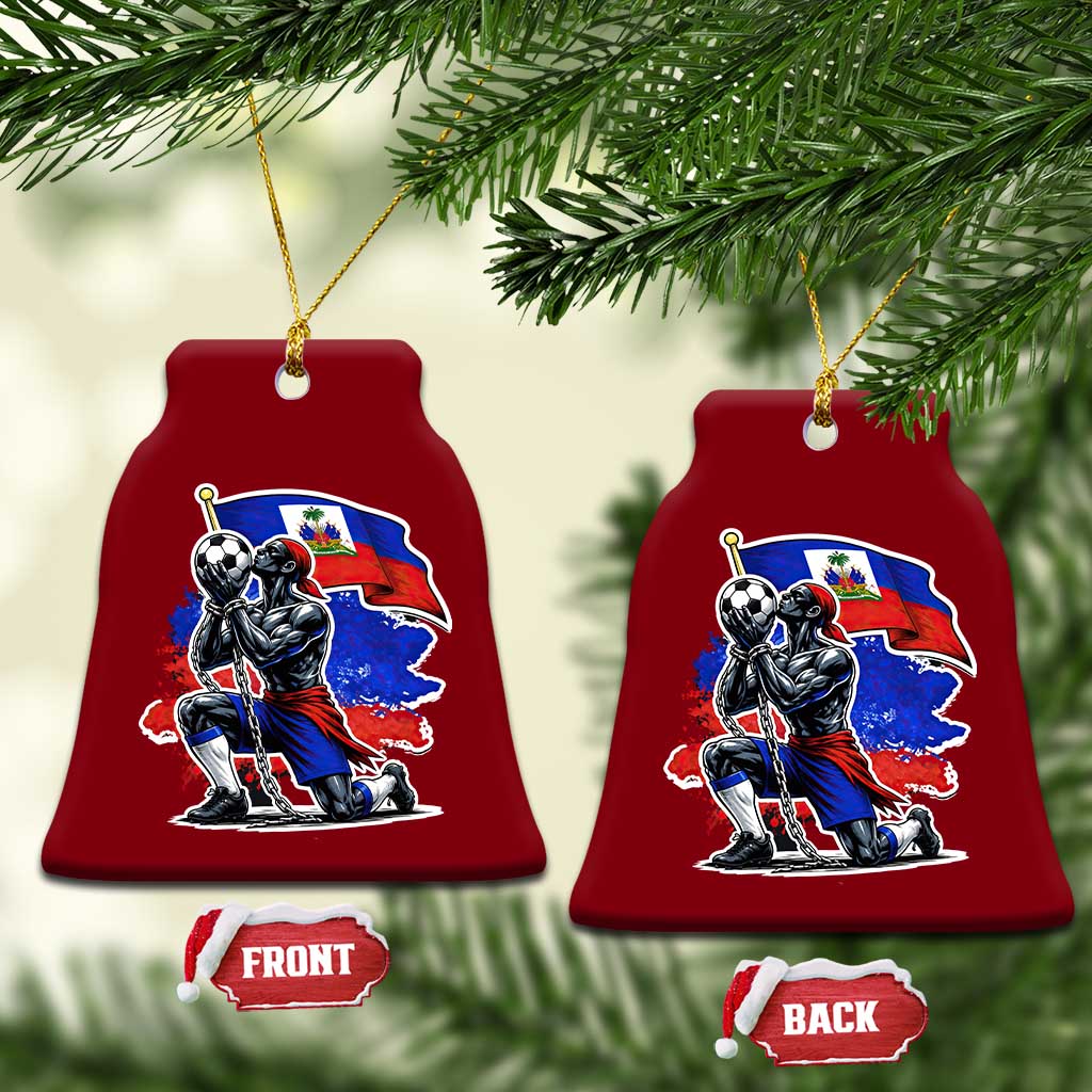 Proud Haiti Soccer Fan Ceramic Ornament Ayiti Heritage Pride TS12 Print Your Wear