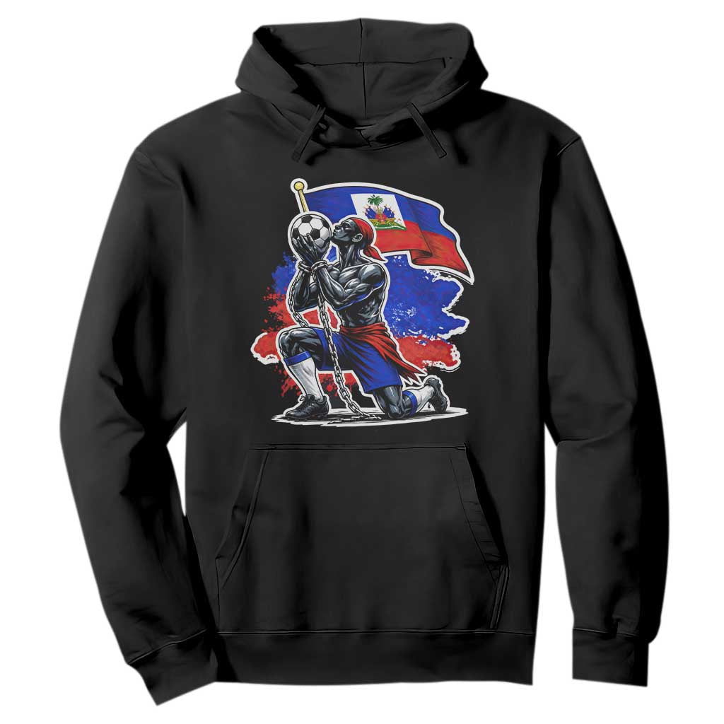 Proud Haiti Soccer Fan Hoodie Ayiti Heritage Pride TS12 Black Print Your Wear