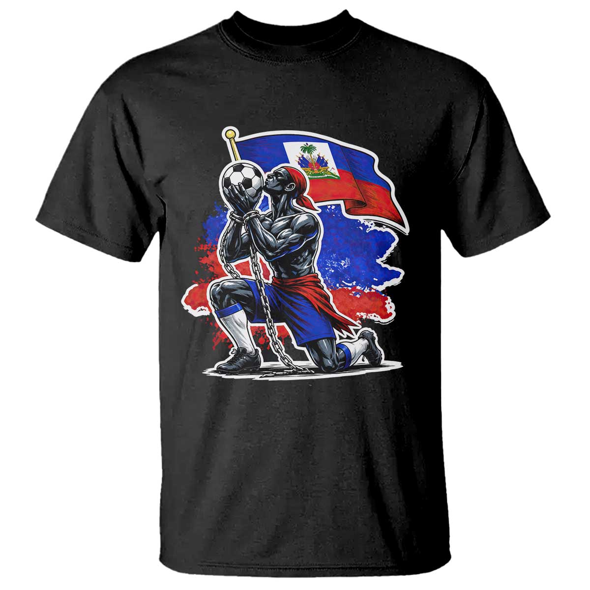 Proud Haiti Soccer Fan T Shirt Ayiti Heritage Pride TS12 Black Print Your Wear