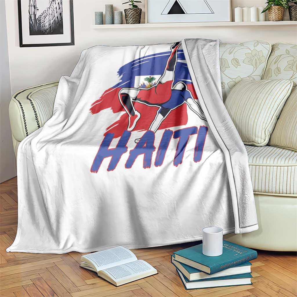Caribbean Soccer Lover Gift Throw Blanket Haitian Heritage Pride TS12 Print Your Wear