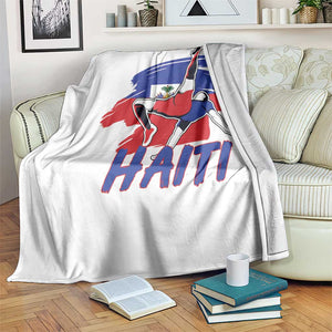 Caribbean Soccer Lover Gift Throw Blanket Haitian Heritage Pride TS12 Print Your Wear