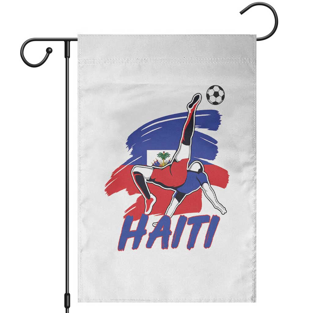Caribbean Soccer Lover Gift Garden Flag Haitian Heritage Pride TS12 White Print Your Wear