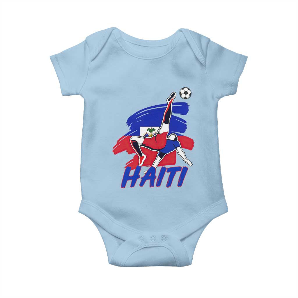 Caribbean Soccer Lover Gift Baby Onesie Haitian Heritage Pride TS12 Light Blue Print Your Wear