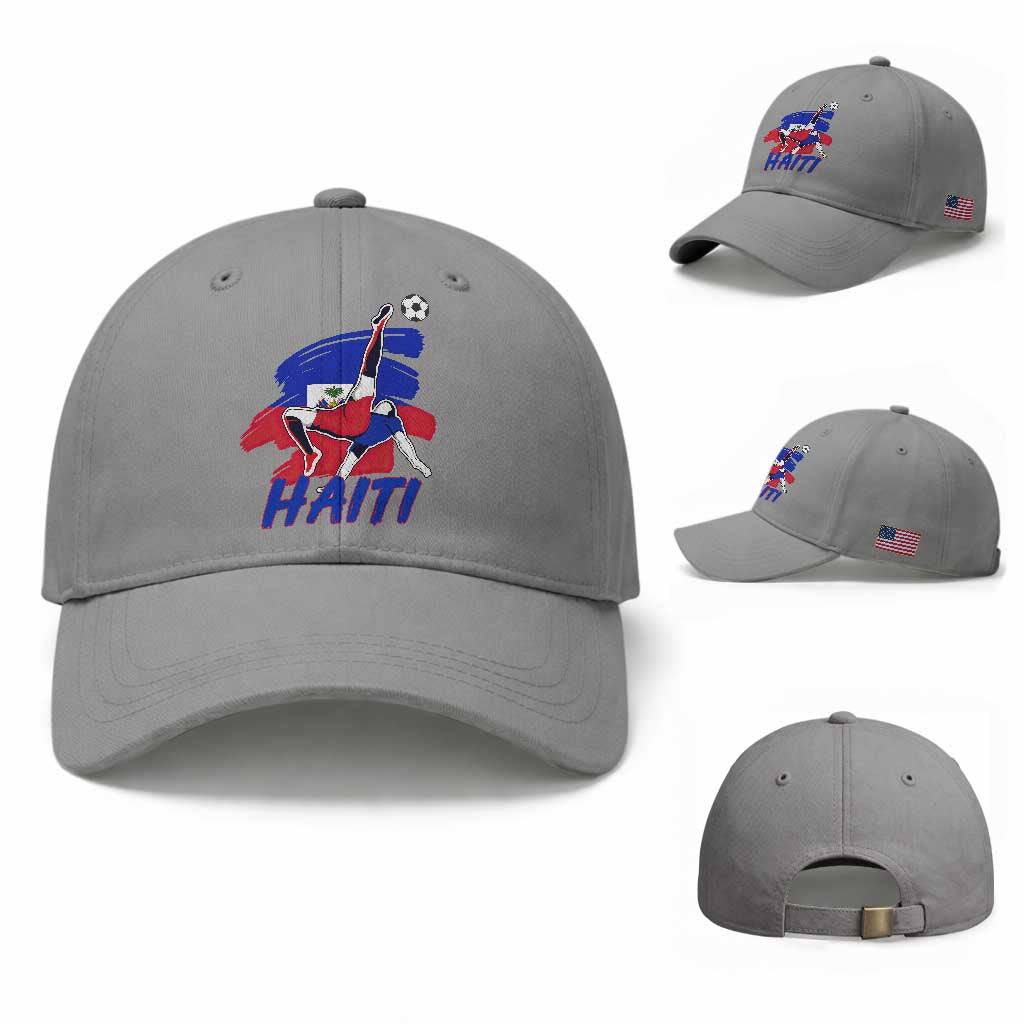 Caribbean Soccer Lover Gift Baseball Cap Haitian Heritage Pride TS12 Baseball Cap Universal Fit Sport Gray Print Your Wear