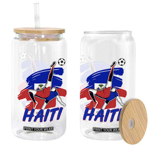 Caribbean Soccer Lover Gift Glass Can Haitian Heritage Pride TS12 Print Your Wear
