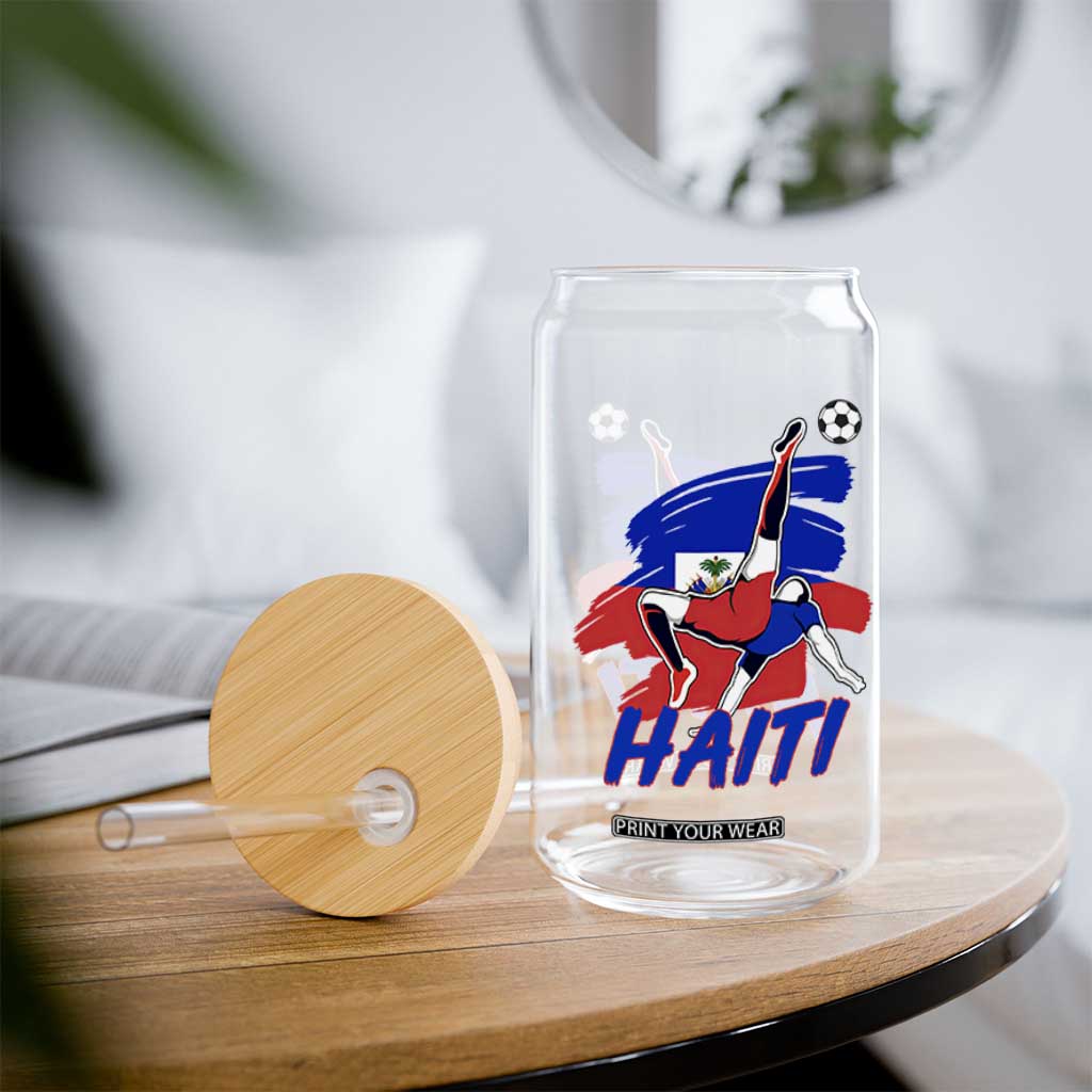 Caribbean Soccer Lover Gift Glass Can Haitian Heritage Pride TS12 Print Your Wear