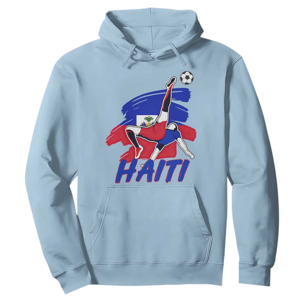 Caribbean Soccer Lover Gift Hoodie Haitian Heritage Pride TS12 Light Blue Print Your Wear