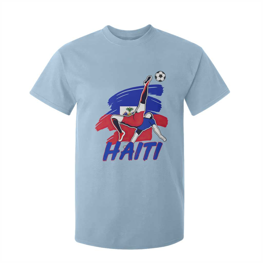 Caribbean Soccer Lover Gift T Shirt For Kid Haitian Heritage Pride TS12 Light Blue Print Your Wear