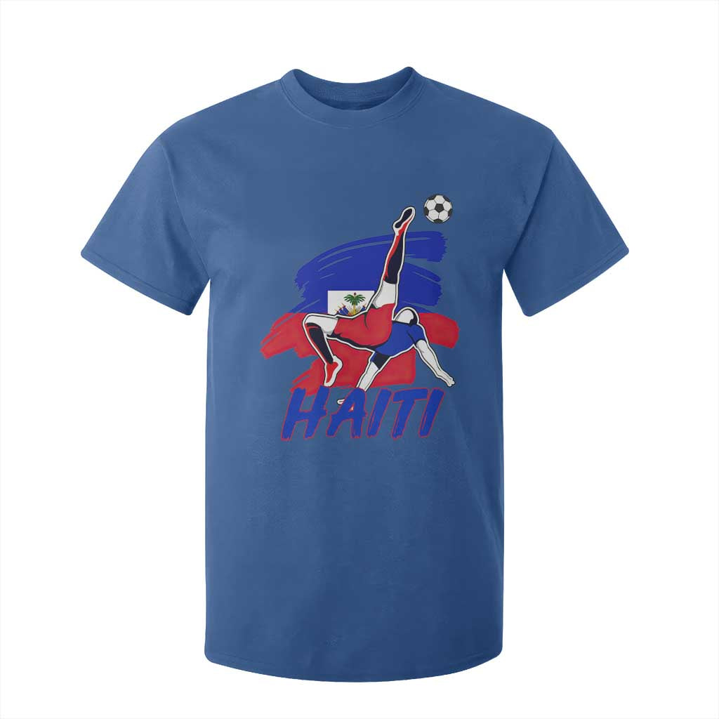 Caribbean Soccer Lover Gift T Shirt For Kid Haitian Heritage Pride TS12 Royal Blue Print Your Wear