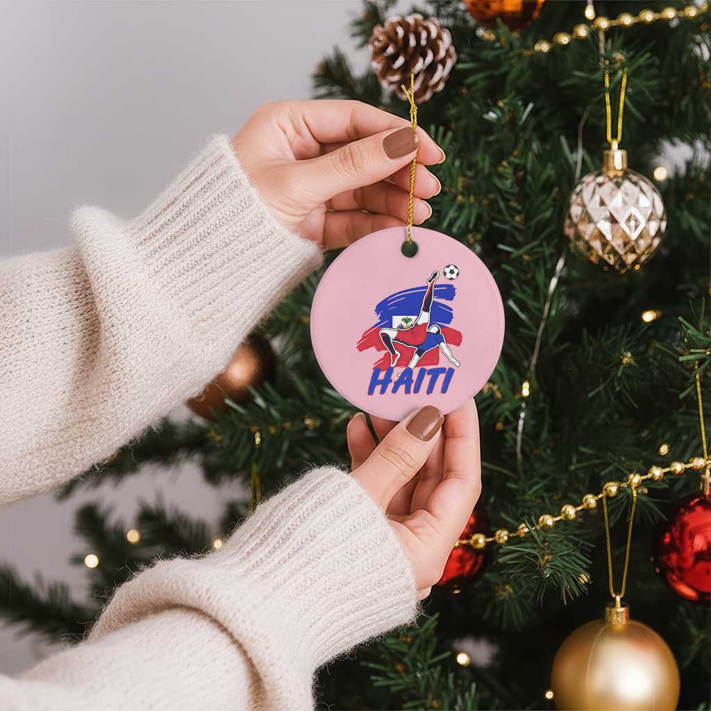 Caribbean Soccer Lover Gift Ceramic Ornament Haitian Heritage Pride TS12 1pc Light Pink Print Your Wear