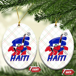 Caribbean Soccer Lover Gift Ceramic Ornament Haitian Heritage Pride TS12 Print Your Wear