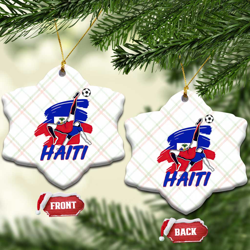 Caribbean Soccer Lover Gift Ceramic Ornament Haitian Heritage Pride TS12 Print Your Wear