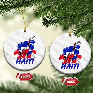 Caribbean Soccer Lover Gift Ceramic Ornament Haitian Heritage Pride TS12 1pc White Marble Print Your Wear