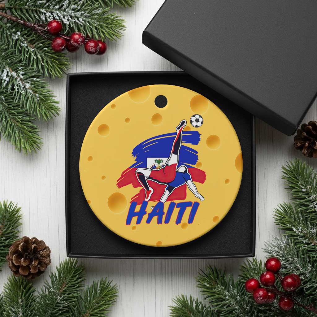 Caribbean Soccer Lover Gift Ceramic Ornament Haitian Heritage Pride TS12 1pc Yellow Cheese Print Your Wear