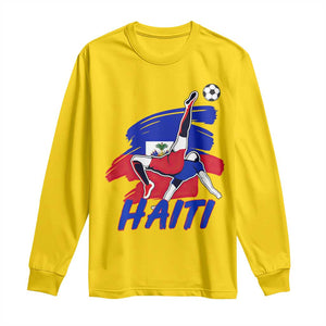 Caribbean Soccer Lover Gift Long Sleeve Shirt Haitian Heritage Pride TS12 Daisy Print Your Wear
