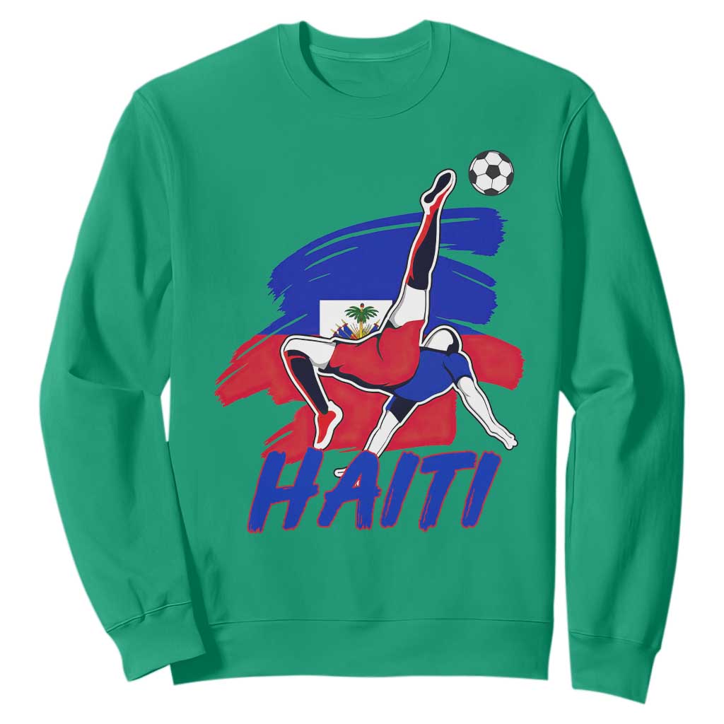 Caribbean Soccer Lover Gift Sweatshirt Haitian Heritage Pride TS12 Irish Green Print Your Wear
