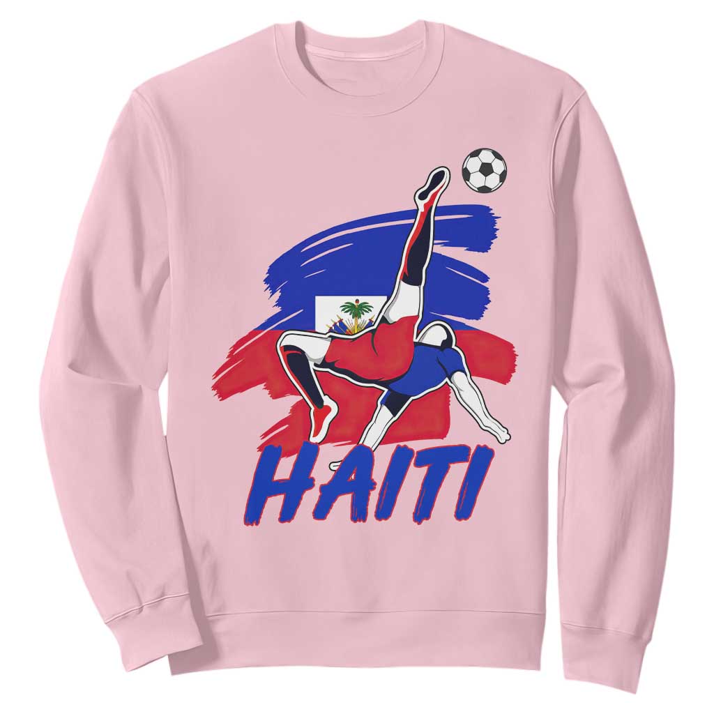 Caribbean Soccer Lover Gift Sweatshirt Haitian Heritage Pride TS12 Light Pink Print Your Wear