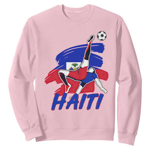 Caribbean Soccer Lover Gift Sweatshirt Haitian Heritage Pride TS12 Light Pink Print Your Wear