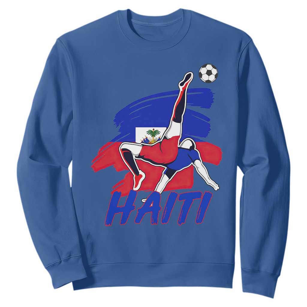 Caribbean Soccer Lover Gift Sweatshirt Haitian Heritage Pride TS12 Royal Blue Print Your Wear