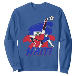 Caribbean Soccer Lover Gift Sweatshirt Haitian Heritage Pride TS12 Royal Blue Print Your Wear