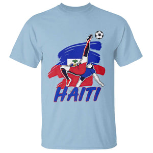 Caribbean Soccer Lover Gift T Shirt Haitian Heritage Pride TS12 Light Blue Print Your Wear