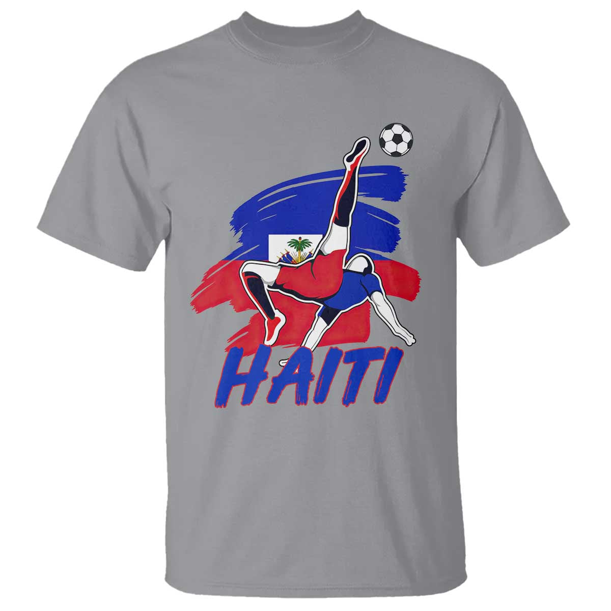Caribbean Soccer Lover Gift T Shirt Haitian Heritage Pride TS12 Sport Gray Print Your Wear