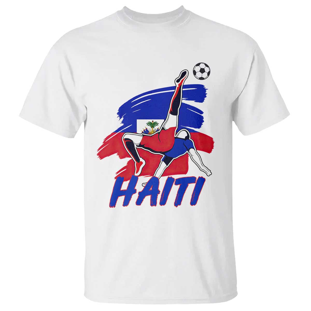 Caribbean Soccer Lover Gift T Shirt Haitian Heritage Pride TS12 White Print Your Wear