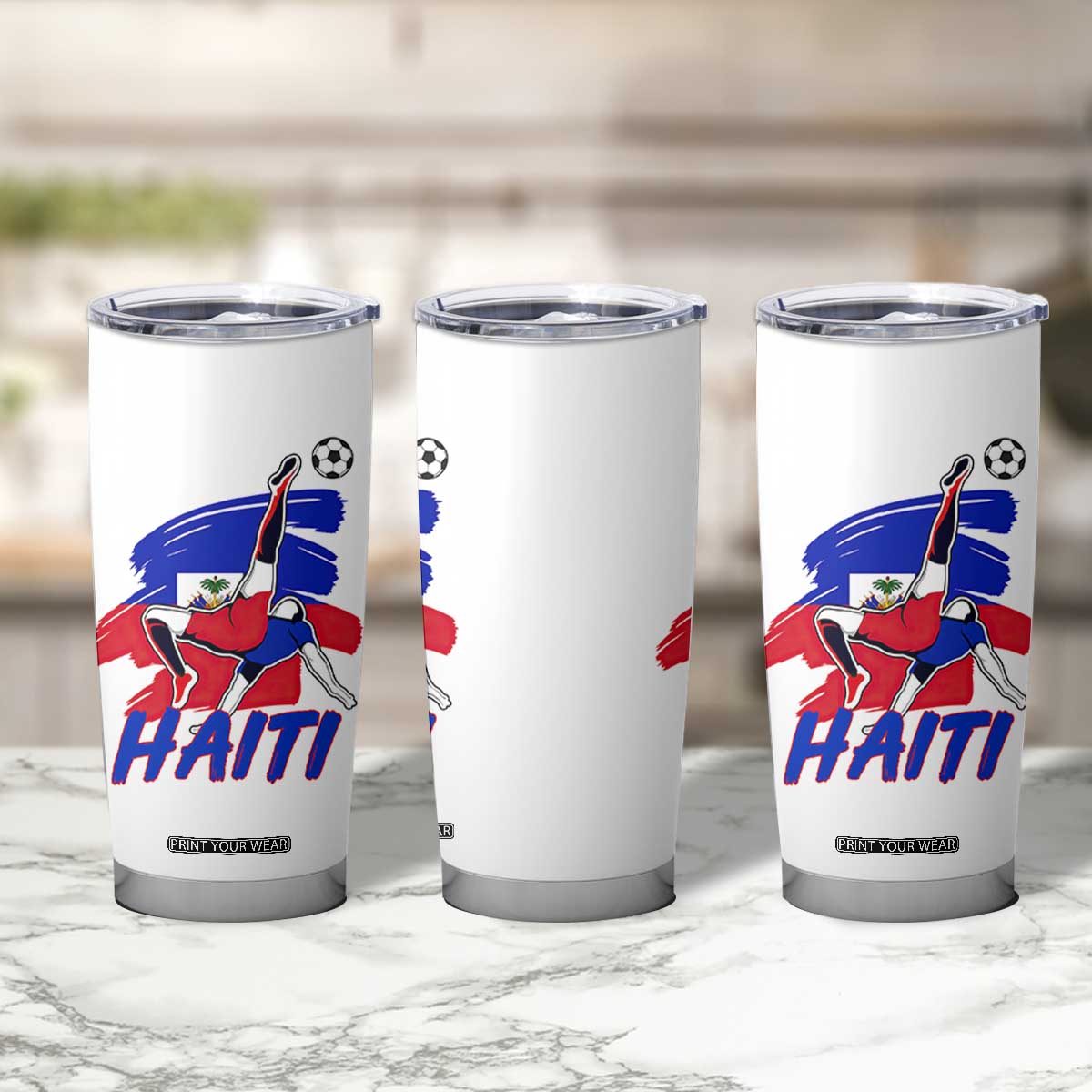 Caribbean Soccer Lover Gift Tumbler Cup Haitian Heritage Pride TS12 Print Your Wear