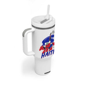 Caribbean Soccer Lover Gift Tumbler With Handle Haitian Heritage Pride TS12 Print Your Wear