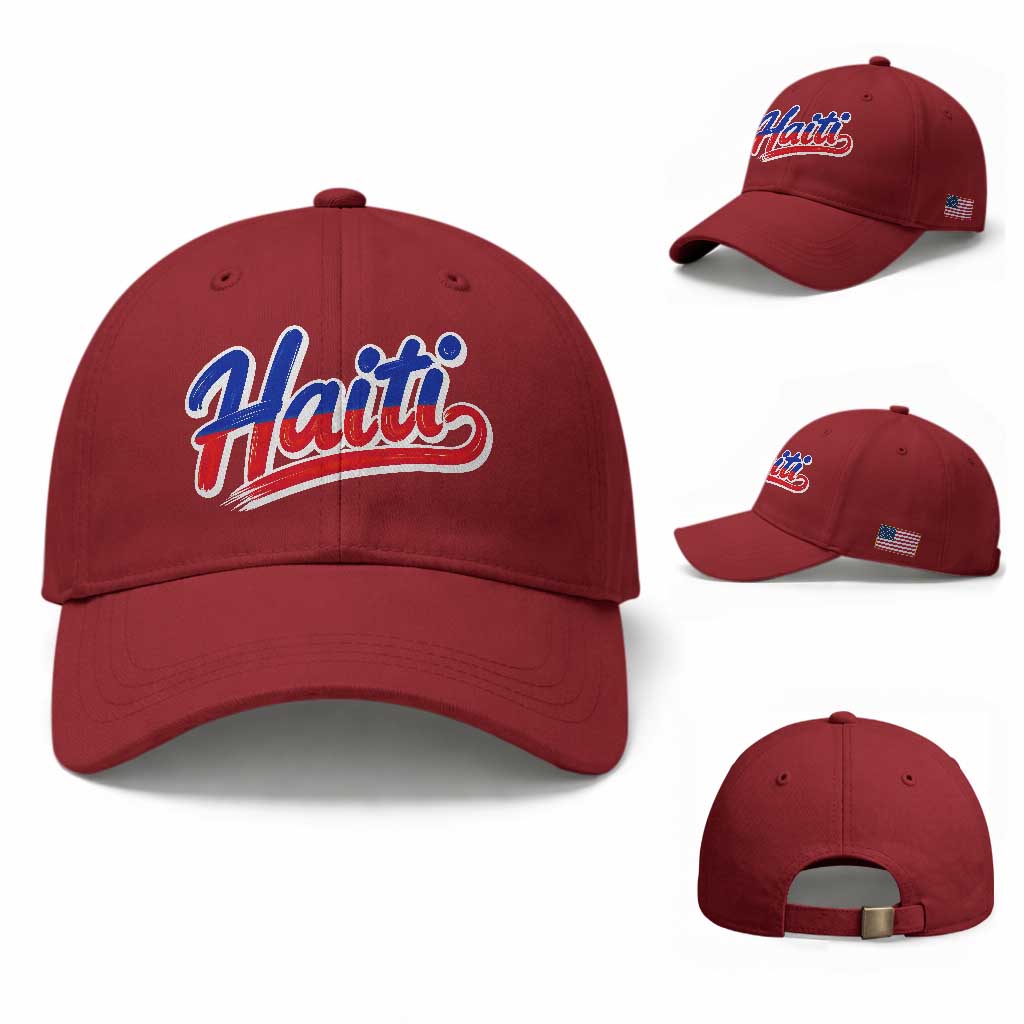 Ayiti Cheri Haiti Pride Gift For Proud Haitians Baseball Cap TS12 Baseball Cap Universal Fit Cherry Red Print Your Wear