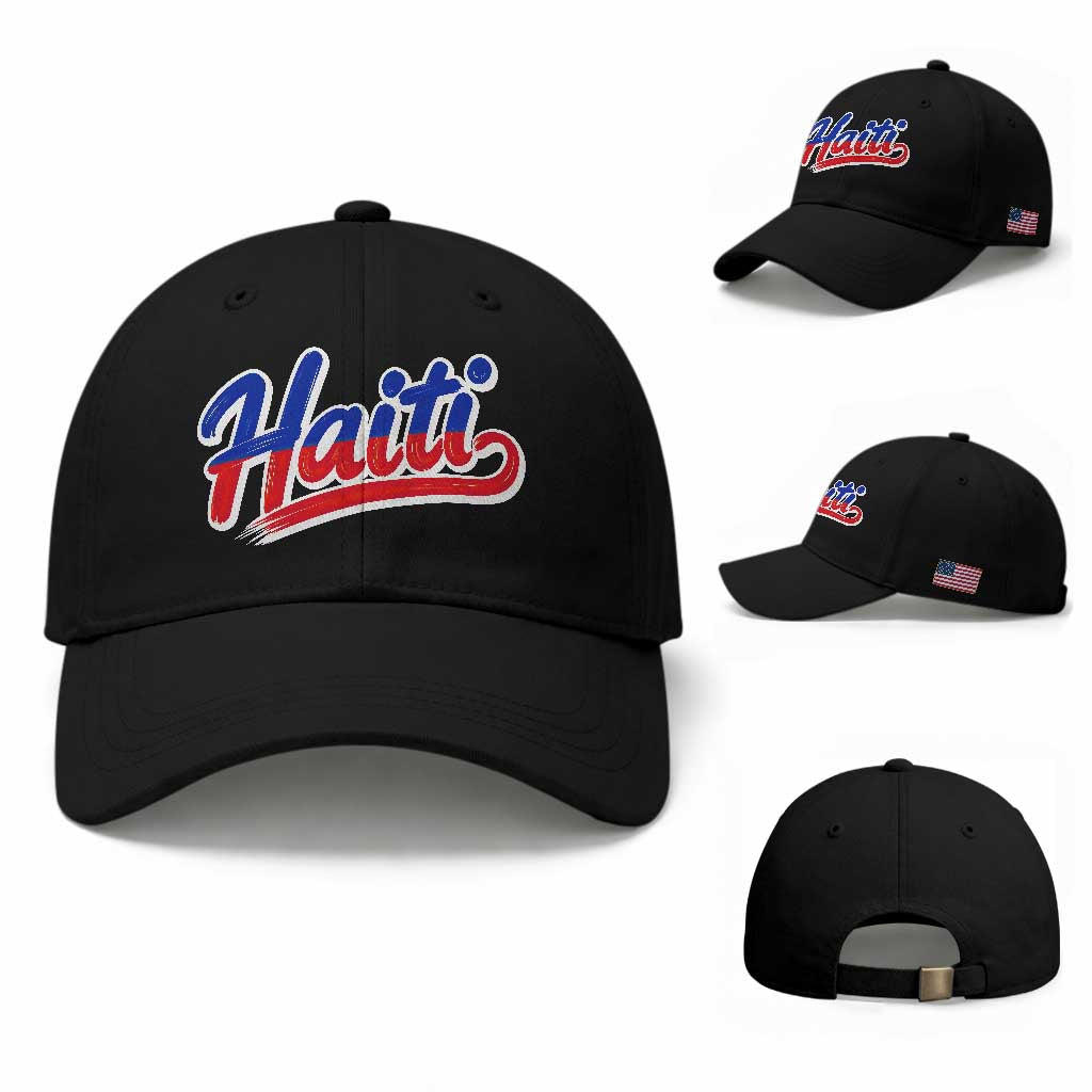 Ayiti Cheri Haiti Pride Gift For Proud Haitians Baseball Cap TS12 Baseball Cap Universal Fit Black Print Your Wear