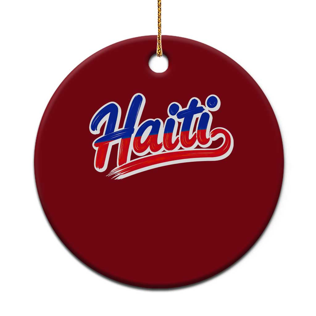 Ayiti Cheri Haiti Pride Gift For Proud Haitians Ceramic Ornament TS12 1pc Red Print Your Wear
