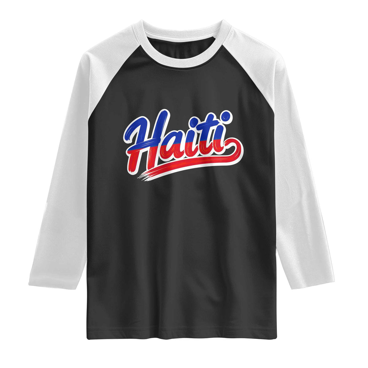 Ayiti Cheri Haiti Pride Gift For Proud Haitians Raglan Shirt TS12 Black White Print Your Wear