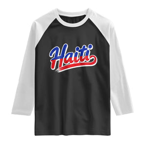 Ayiti Cheri Haiti Pride Gift For Proud Haitians Raglan Shirt TS12 Black White Print Your Wear