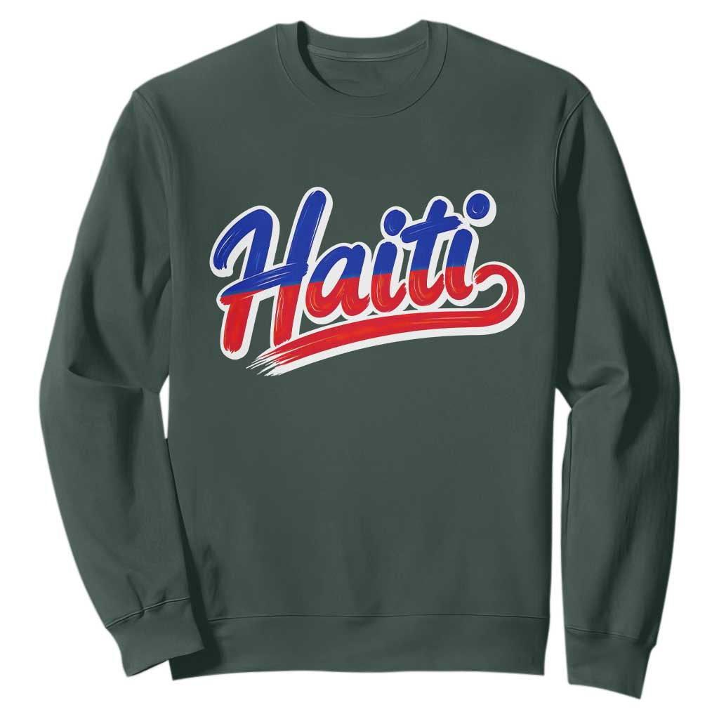 Ayiti Cheri Haiti Pride Gift For Proud Haitians Sweatshirt TS12 Dark Forest Green Print Your Wear