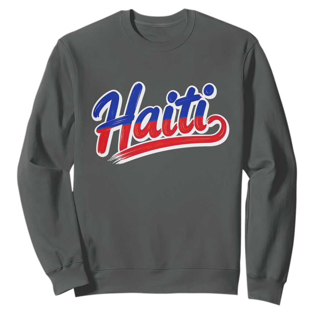 Ayiti Cheri Haiti Pride Gift For Proud Haitians Sweatshirt TS12 Dark Heather Print Your Wear
