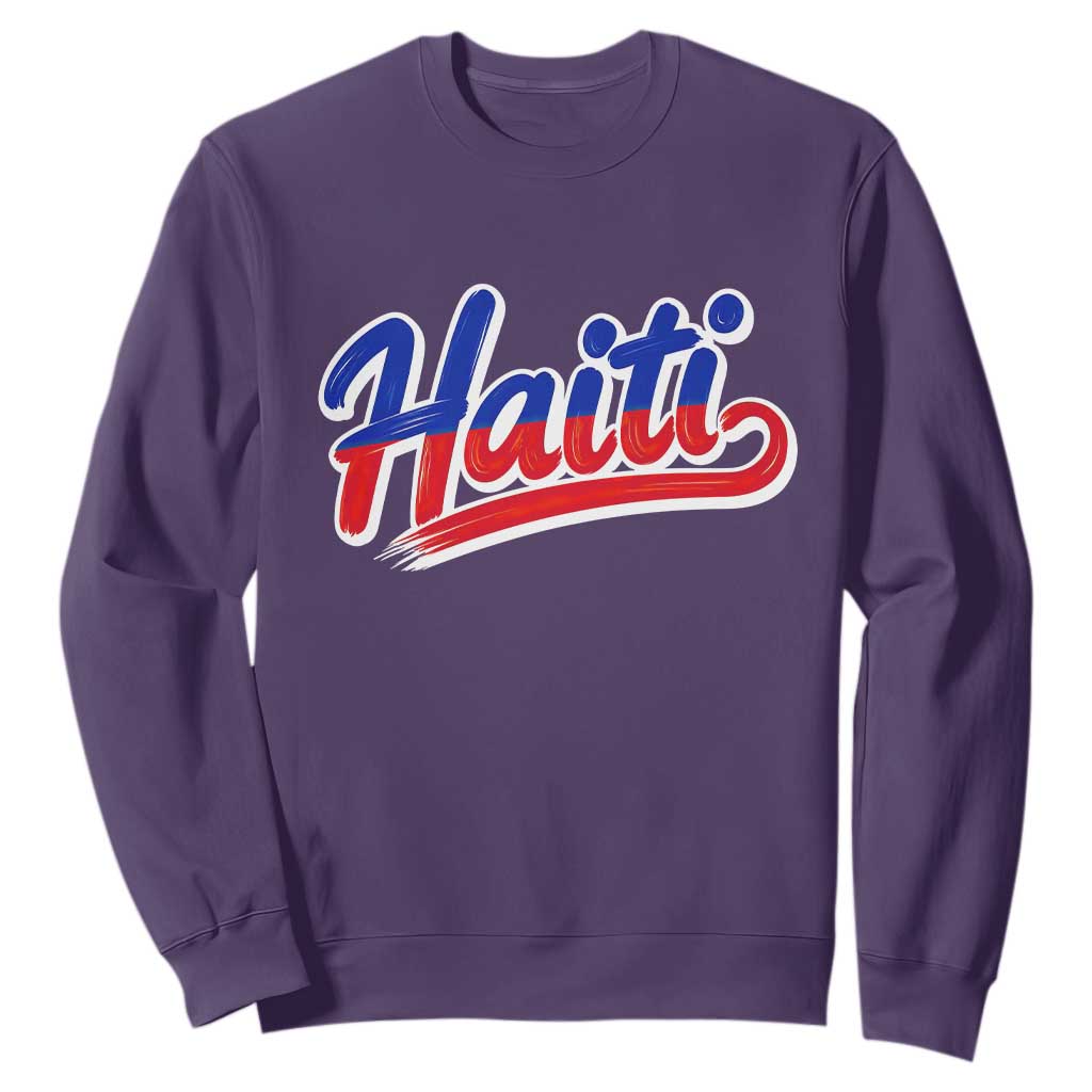 Ayiti Cheri Haiti Pride Gift For Proud Haitians Sweatshirt TS12 Purple Print Your Wear
