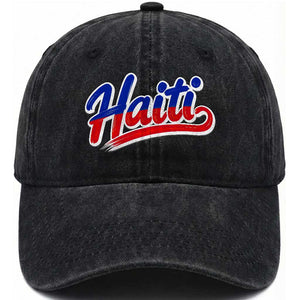 Ayiti Cheri Haiti Pride Gift For Proud Haitians Washed Cotton Baseball Cap TS12 Print Your Wear
