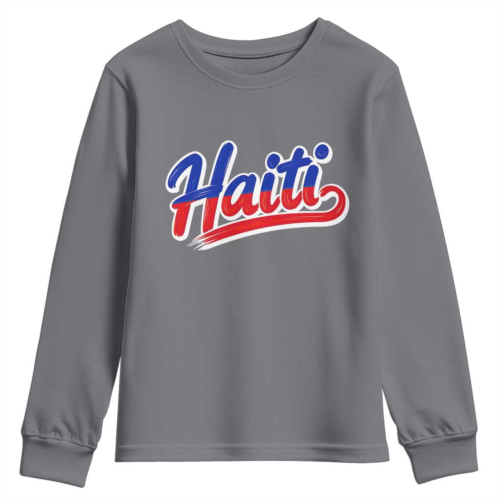 Ayiti Cheri Haiti Pride Gift For Proud Haitians Youth Sweatshirt TS12 Charcoal Print Your Wear