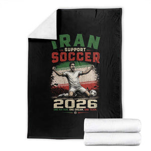 Iran Soccer Fan Gift Throw Blanket One Nation One Team One Dream TS12 Black Print Your Wear