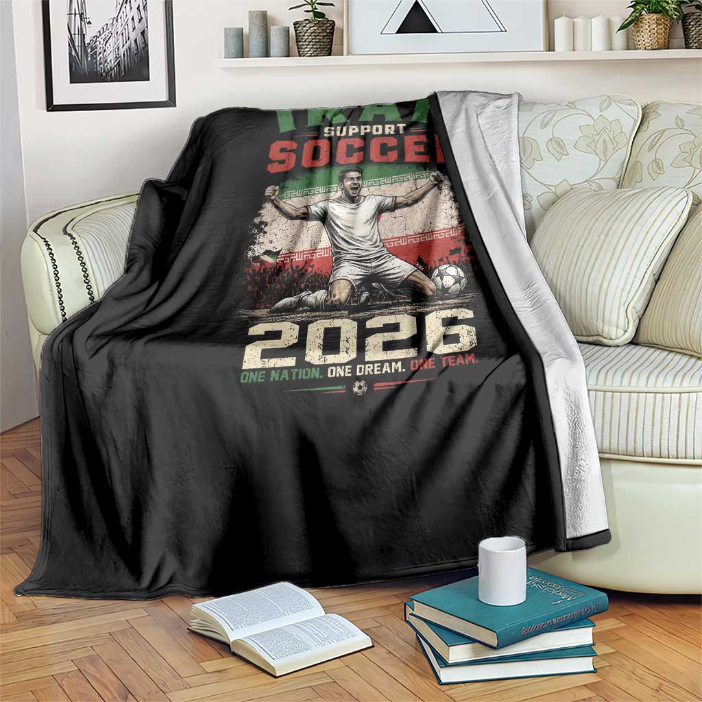 Iran Soccer Fan Gift Throw Blanket One Nation One Team One Dream TS12 Print Your Wear