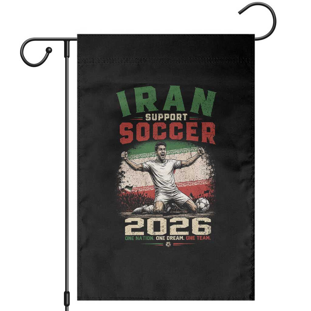 Iran Soccer Fan Gift Garden Flag One Nation One Team One Dream TS12 Black Print Your Wear