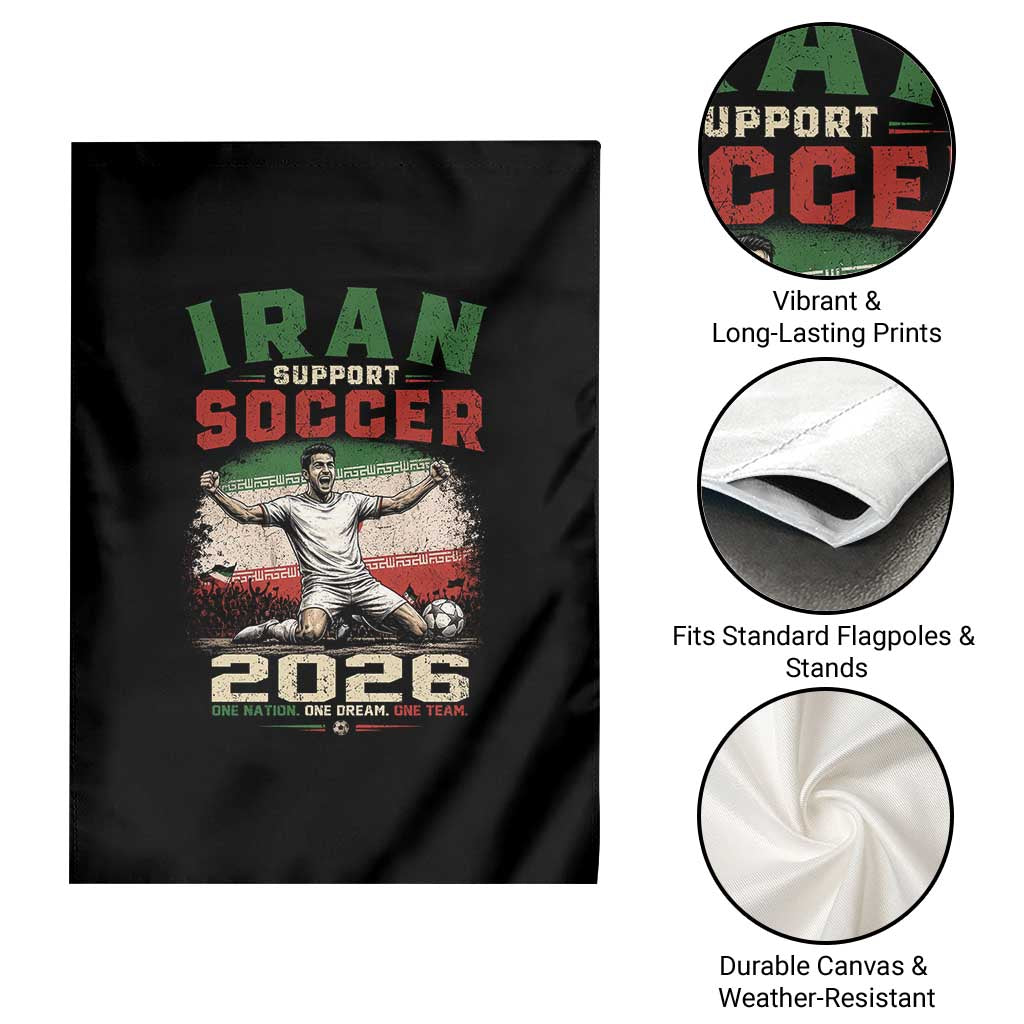 Iran Soccer Fan Gift Garden Flag One Nation One Team One Dream TS12 Print Your Wear