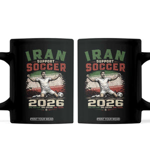 Iran Soccer Fan Gift Coffee Mug One Nation One Team One Dream TS12 Black Print Your Wear