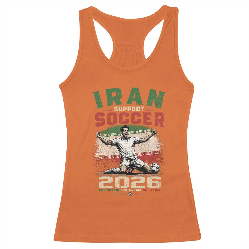Iran Soccer Fan Gift Racerback Tank Top One Nation One Team One Dream TS12 Orange Print Your Wear